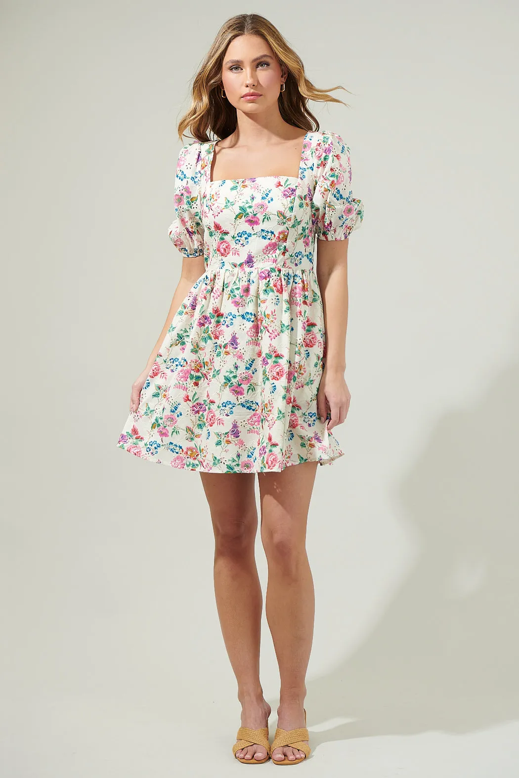 Marley Floral Eyelet Mini Dress