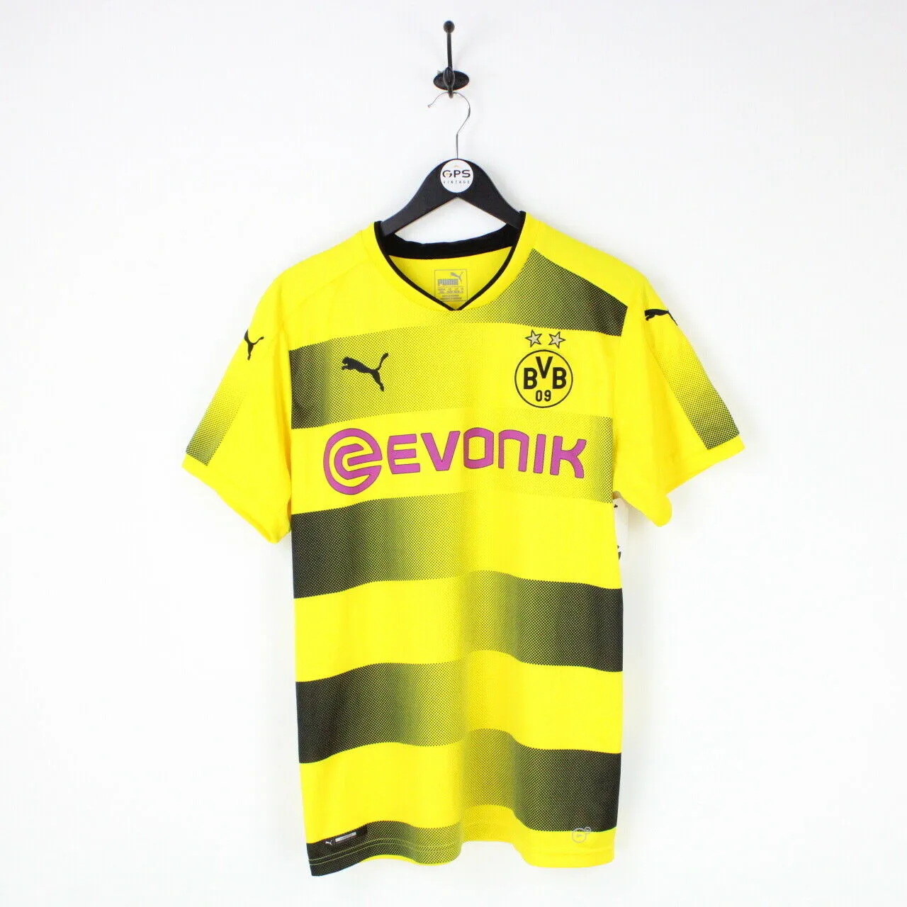 Mens PUMA BORUSSIA DORTMUND 2017 Home Shirt Yellow | Medium