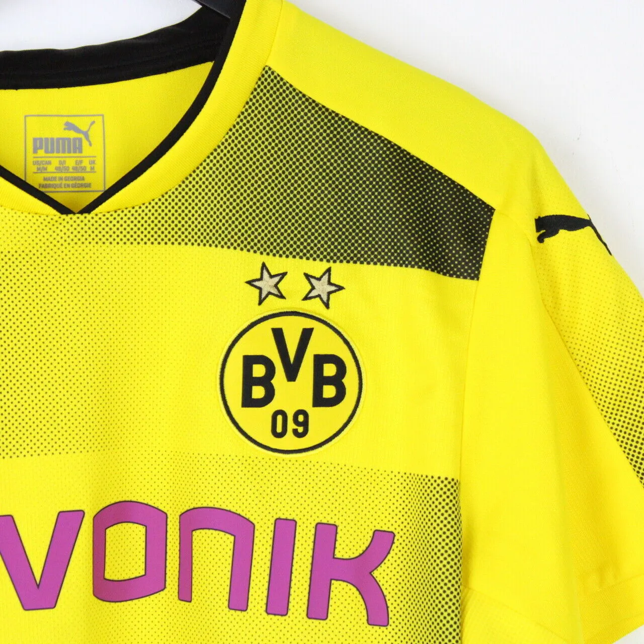 Mens PUMA BORUSSIA DORTMUND 2017 Home Shirt Yellow | Medium