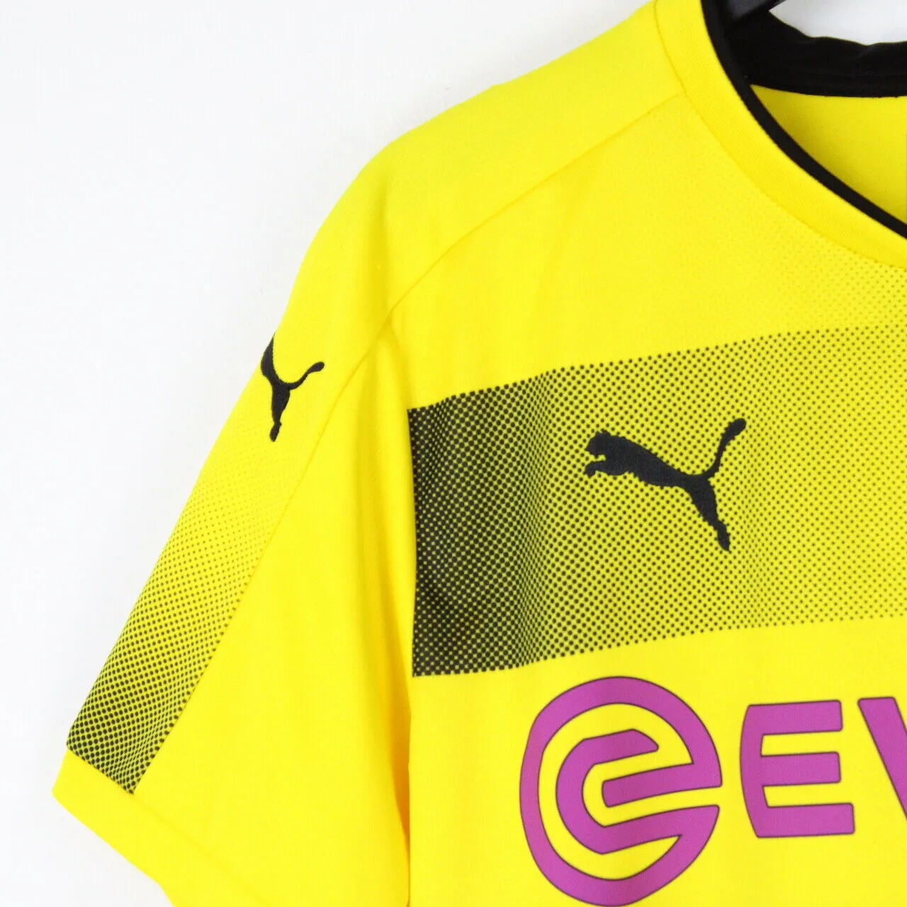 Mens PUMA BORUSSIA DORTMUND 2017 Home Shirt Yellow | Medium