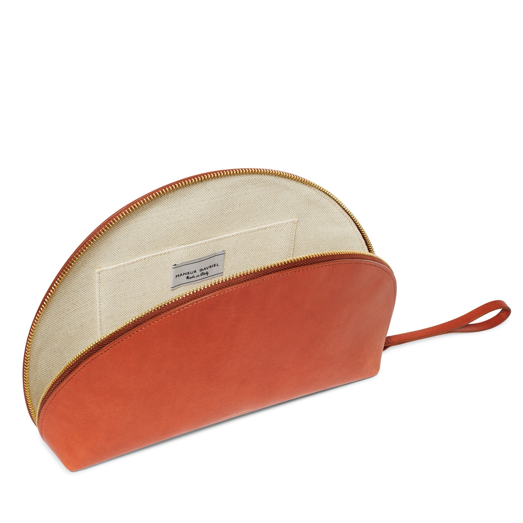 Moon Clutch Mini Wristlet Vegetable Tanned, Brandy