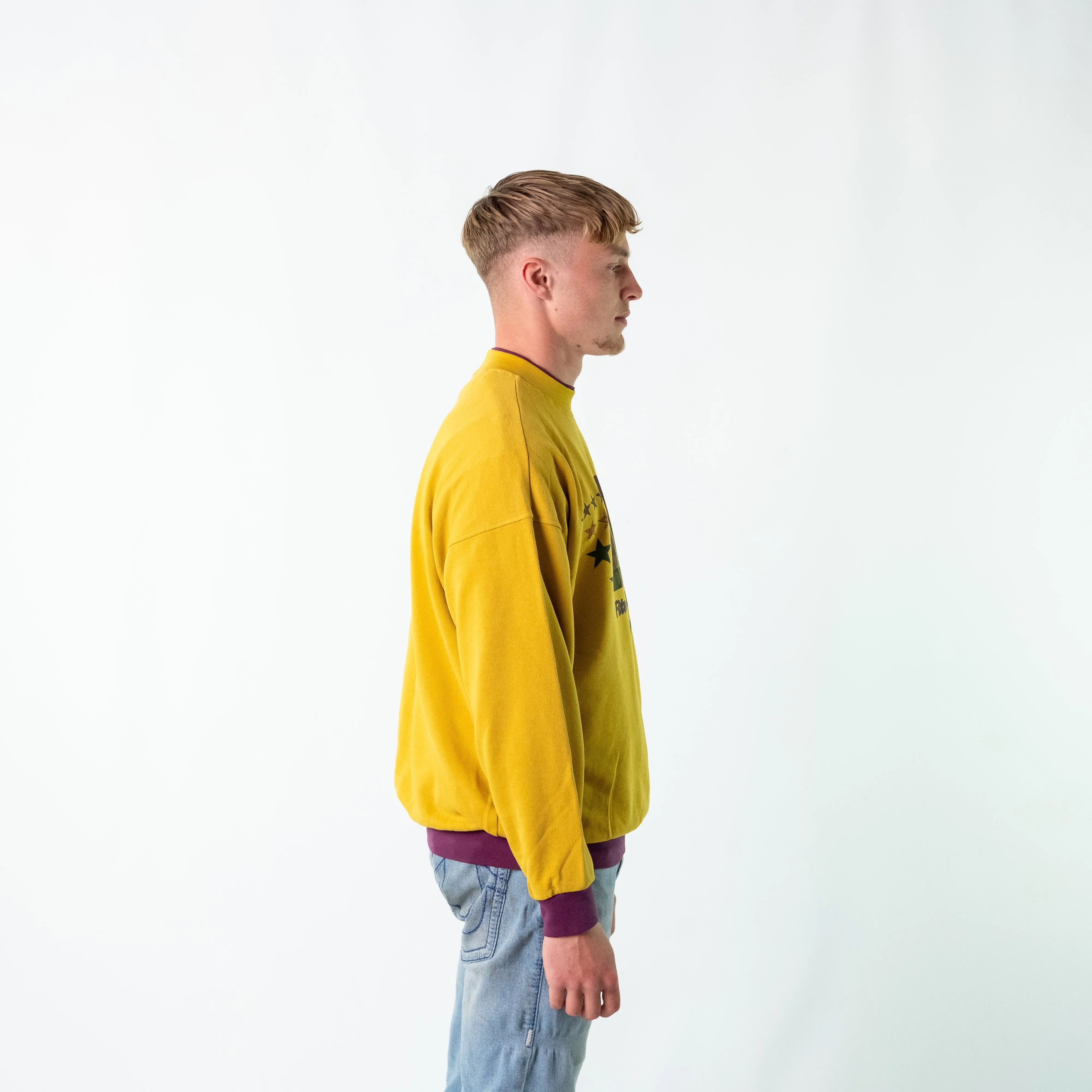 Mustard Yellow 90s Puma Sweatshirt (L)