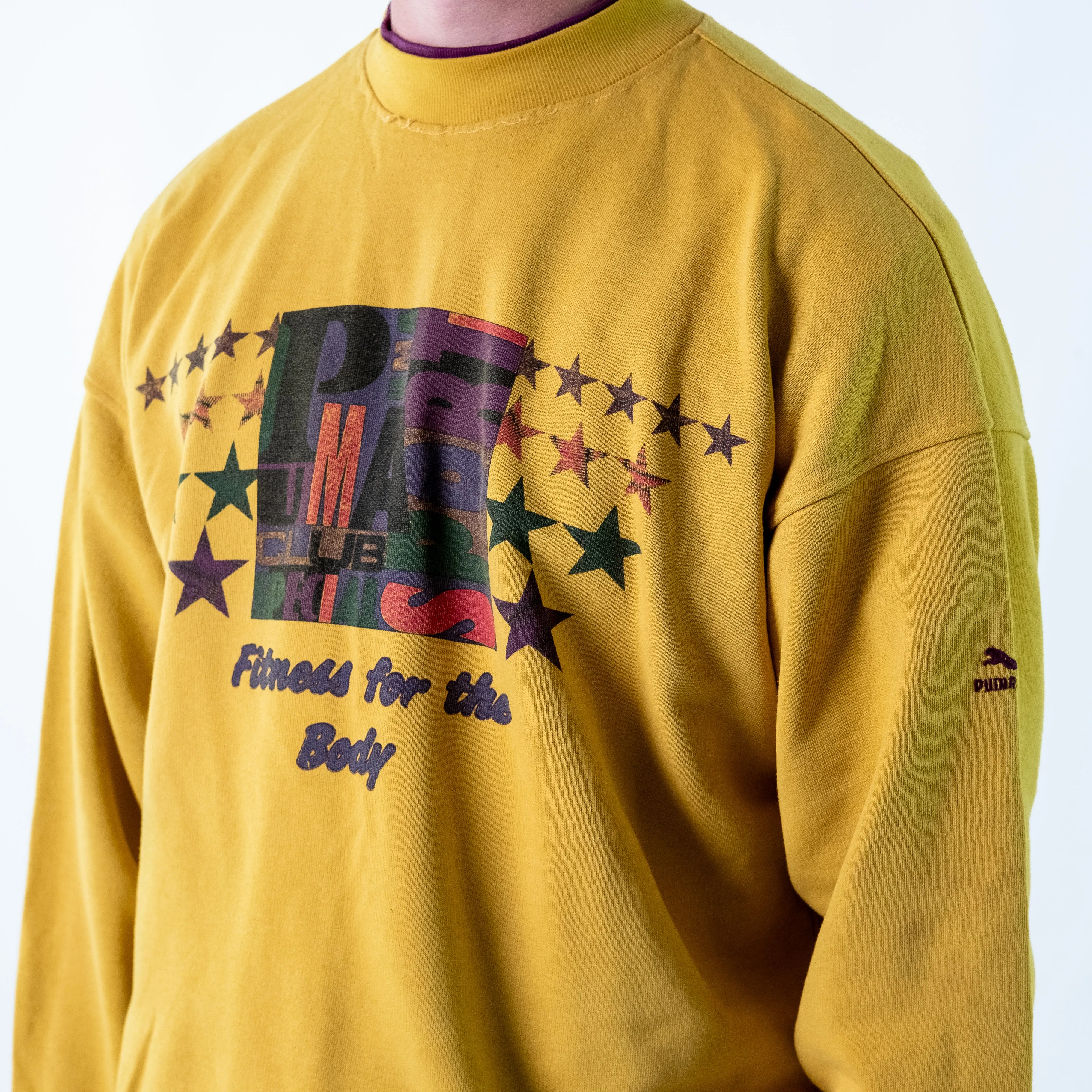 Mustard Yellow 90s Puma Sweatshirt (L)