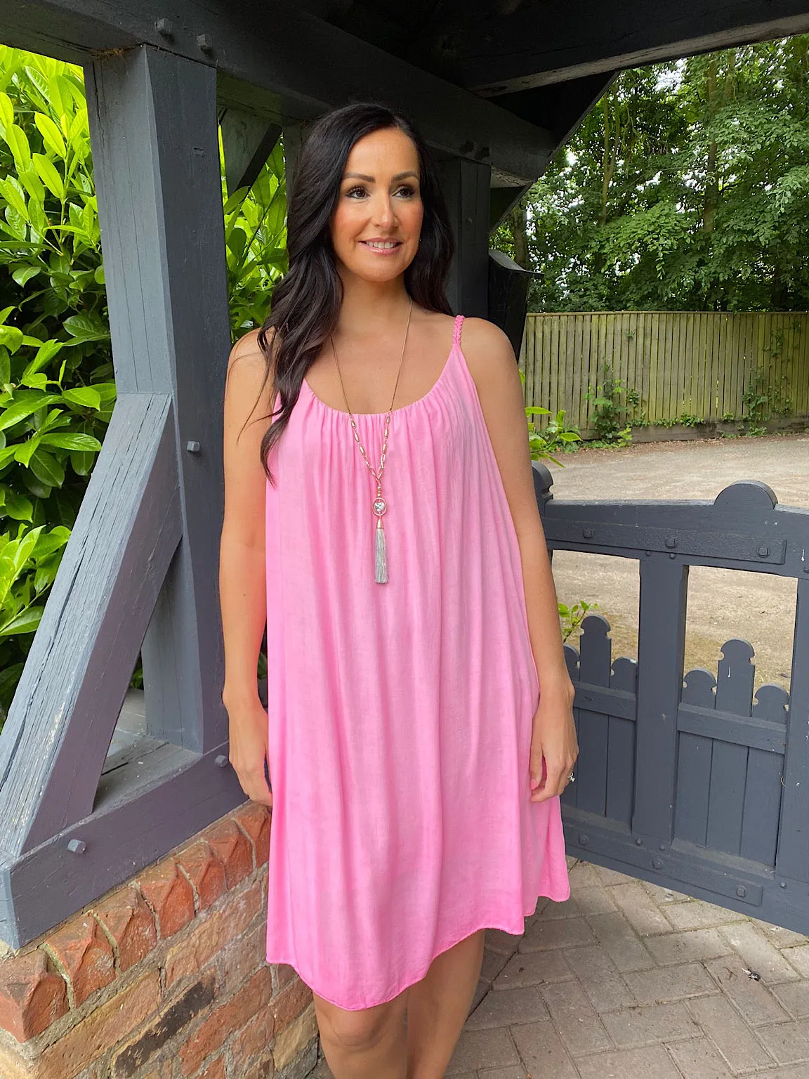 Neon Plait Strap Summer Dress Erin