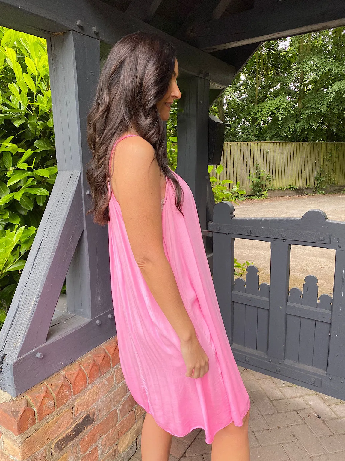 Neon Plait Strap Summer Dress Erin