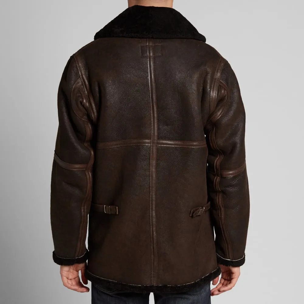 Nigel Cabourn WW1 Sheepskin JacketDark Brown