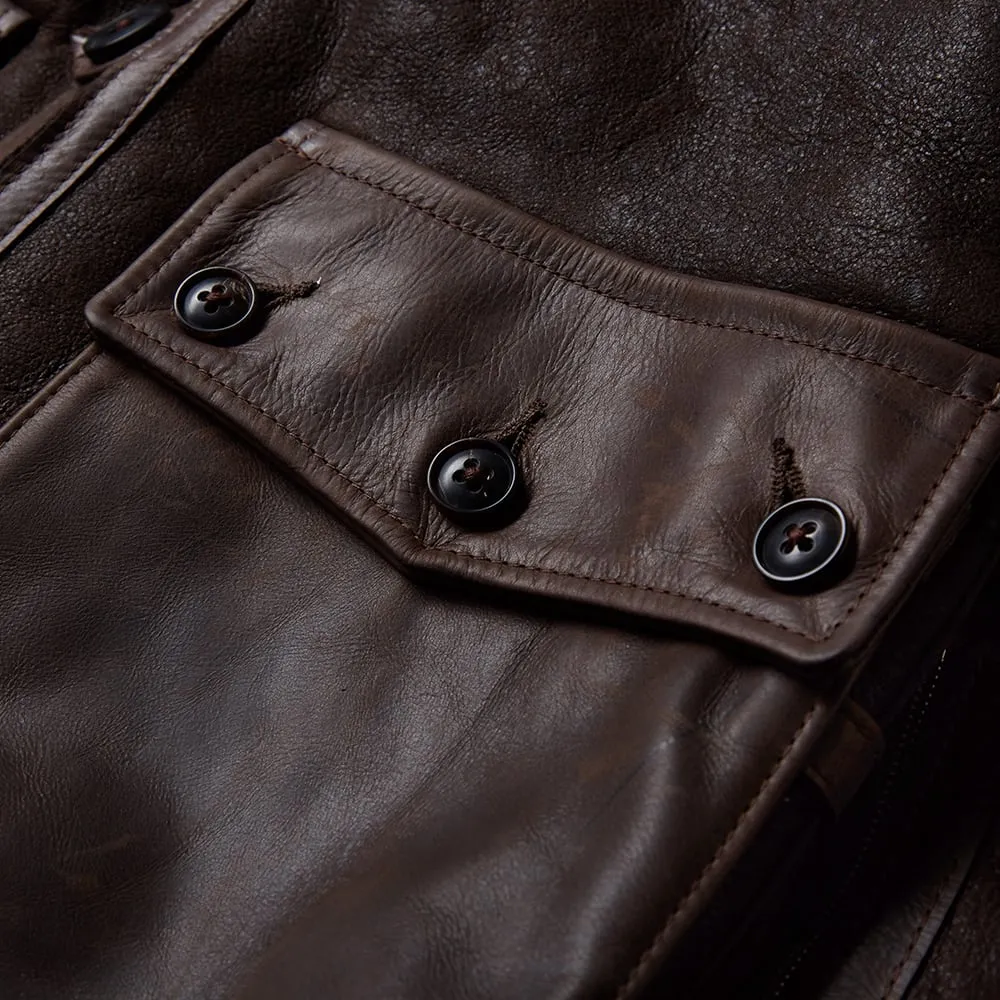 Nigel Cabourn WW1 Sheepskin JacketDark Brown