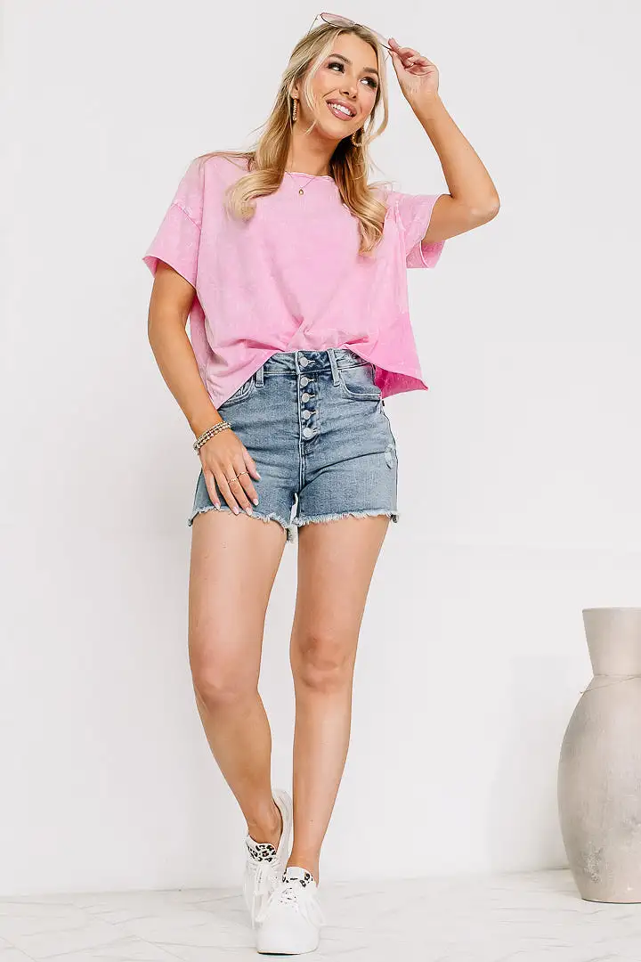 Now & Then Cropped Top | Candy Pink