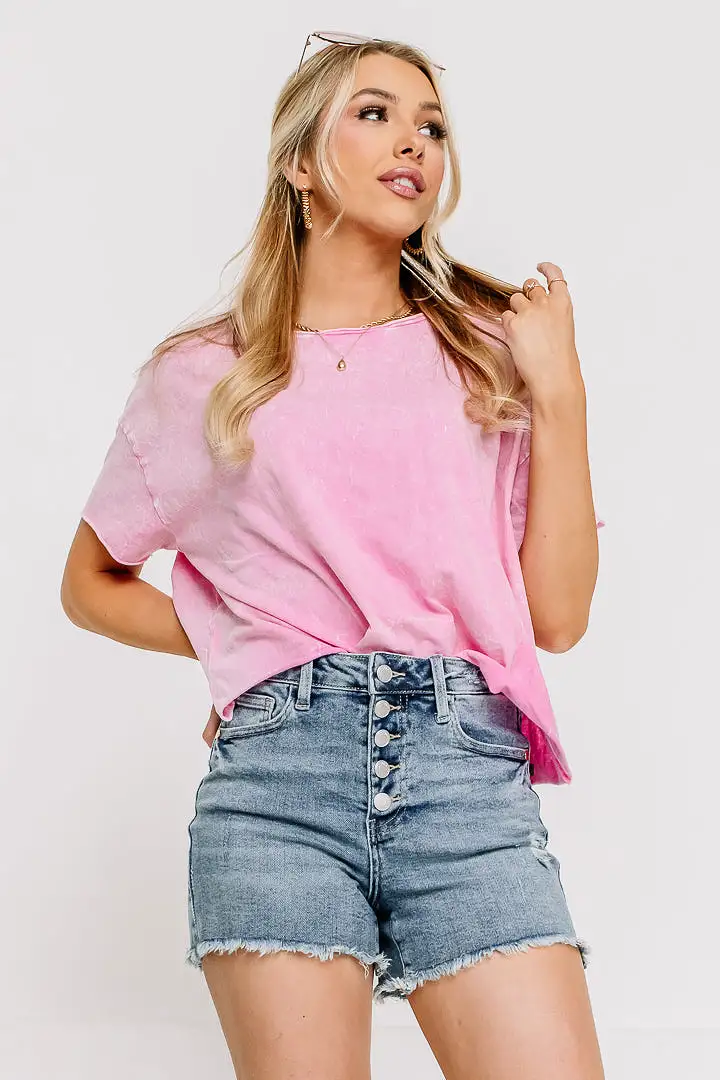 Now & Then Cropped Top | Candy Pink