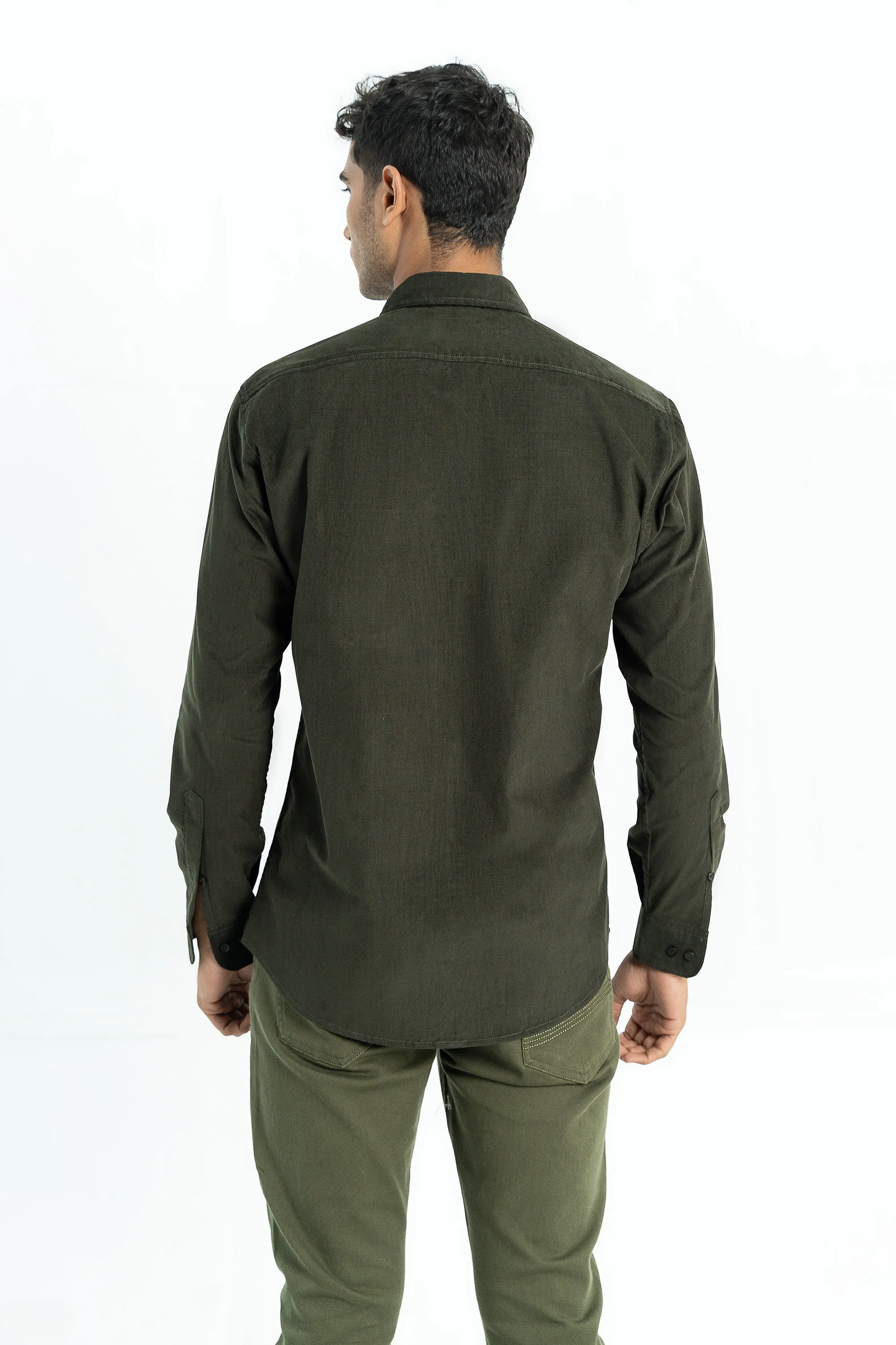 Olive green casual shirt