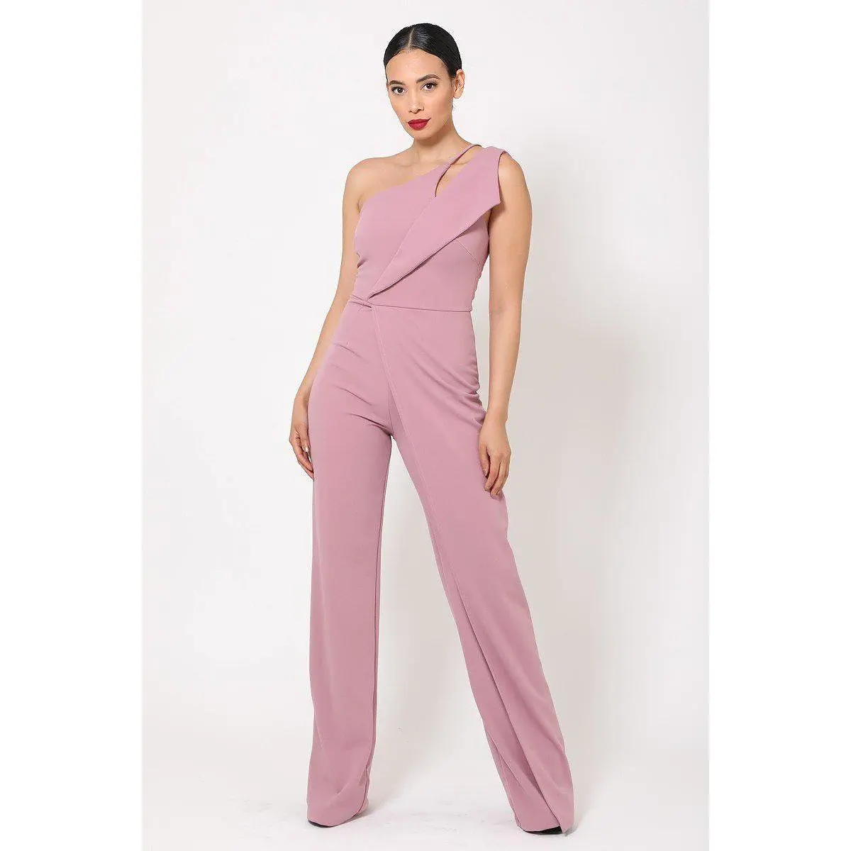 One Shoulder Jumpsuit W/ Small Opening