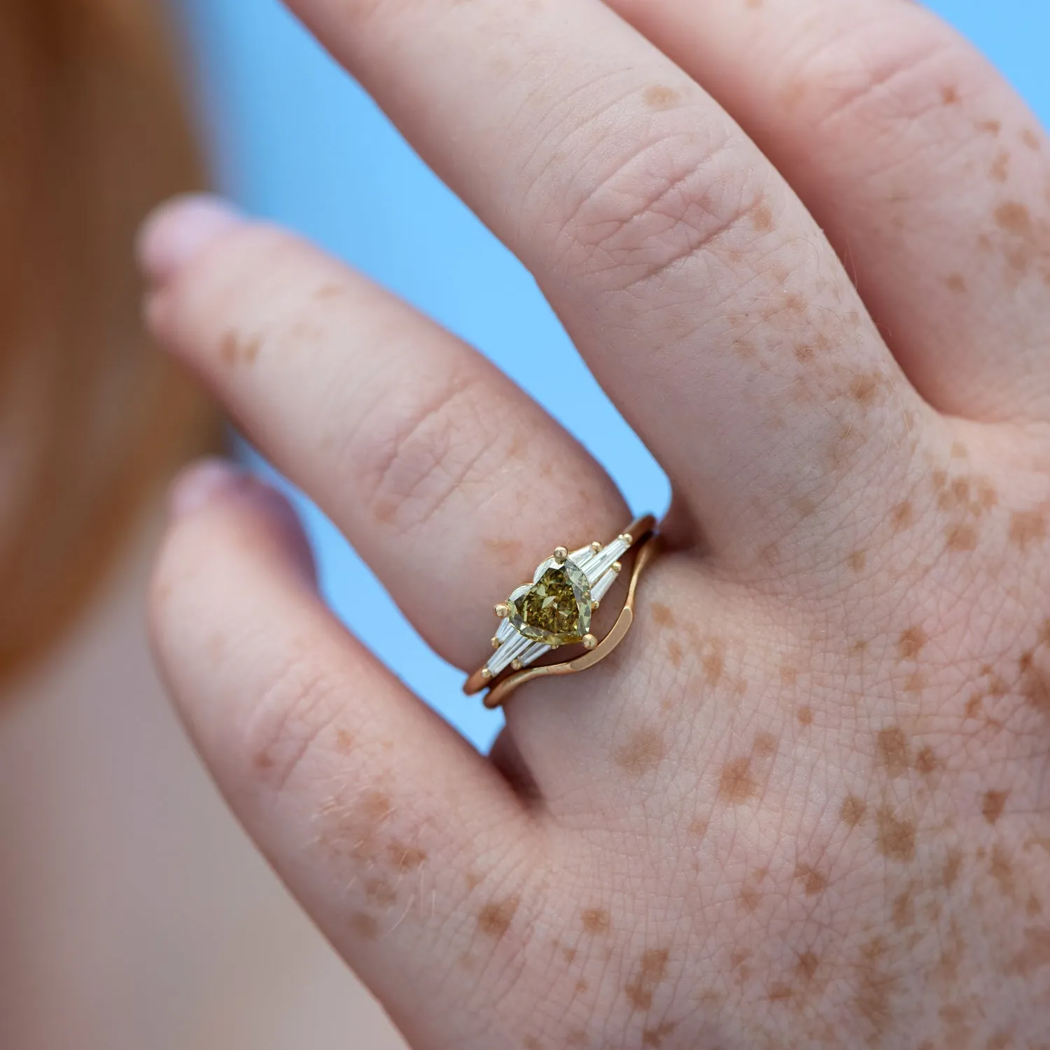 OOAK Fancy Heart Engagement Ring