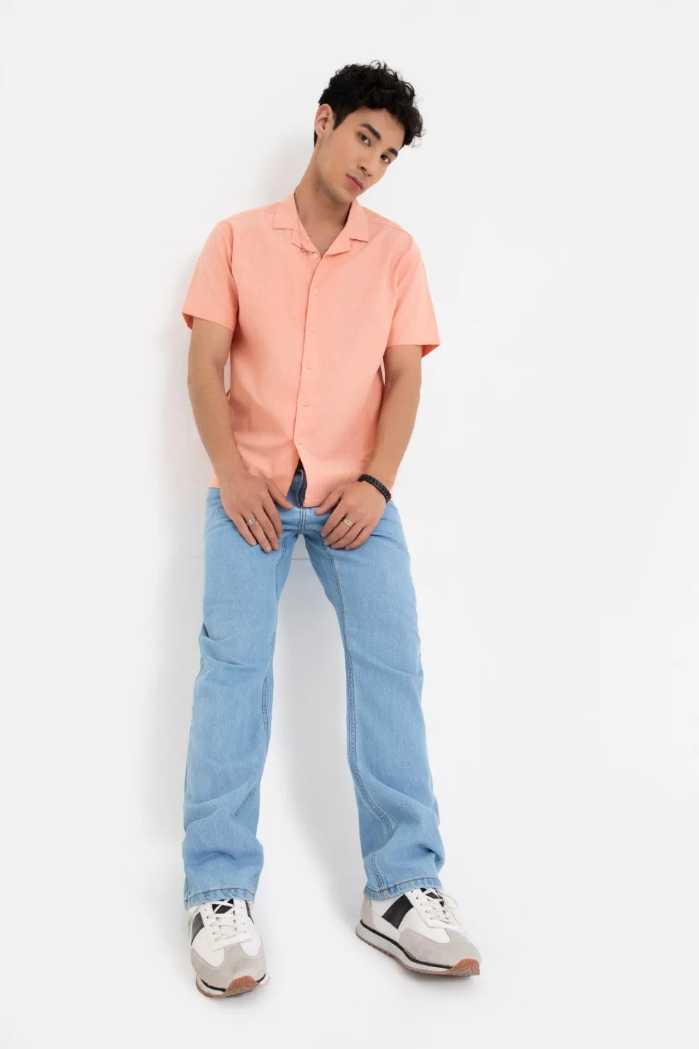 Orange Casual Shirt