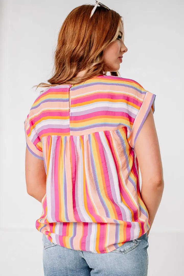 Over The Rainbow Striped Top