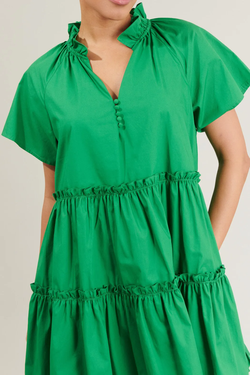 Pallas Poplin Tiered Mini Dress