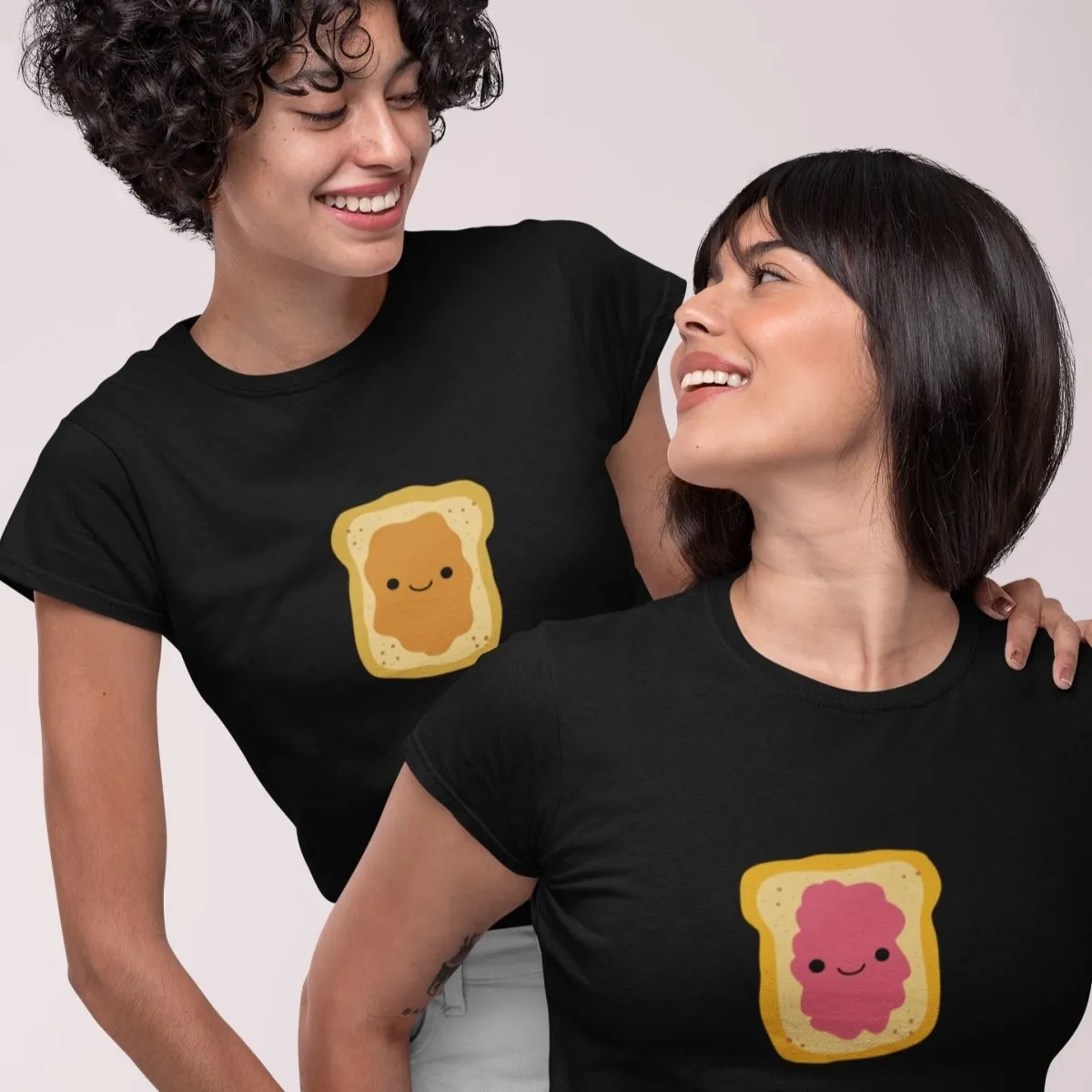 Peanut Butter And Strawberry Jam Matching T-Shirts