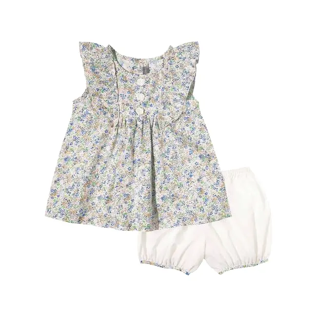 Petit Confection Rose Applique Tunic & Bloomer