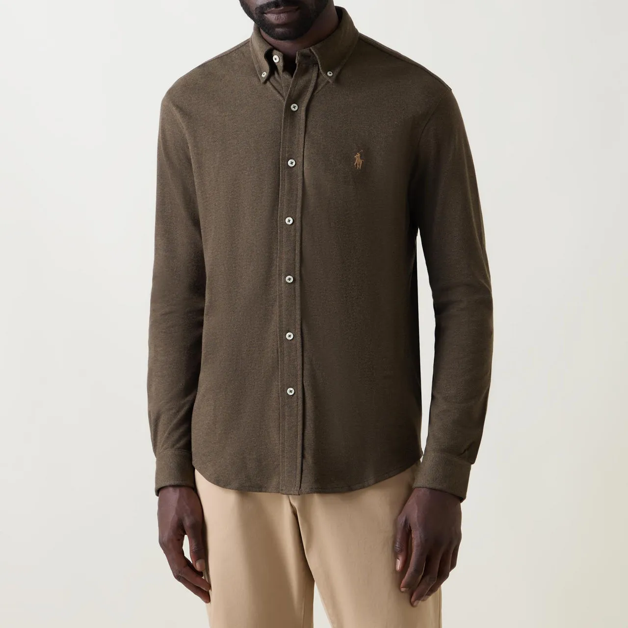 POLO RALPH LAUREN The Sustainable Edit Featherweight Logo Casual Shirt - Olive