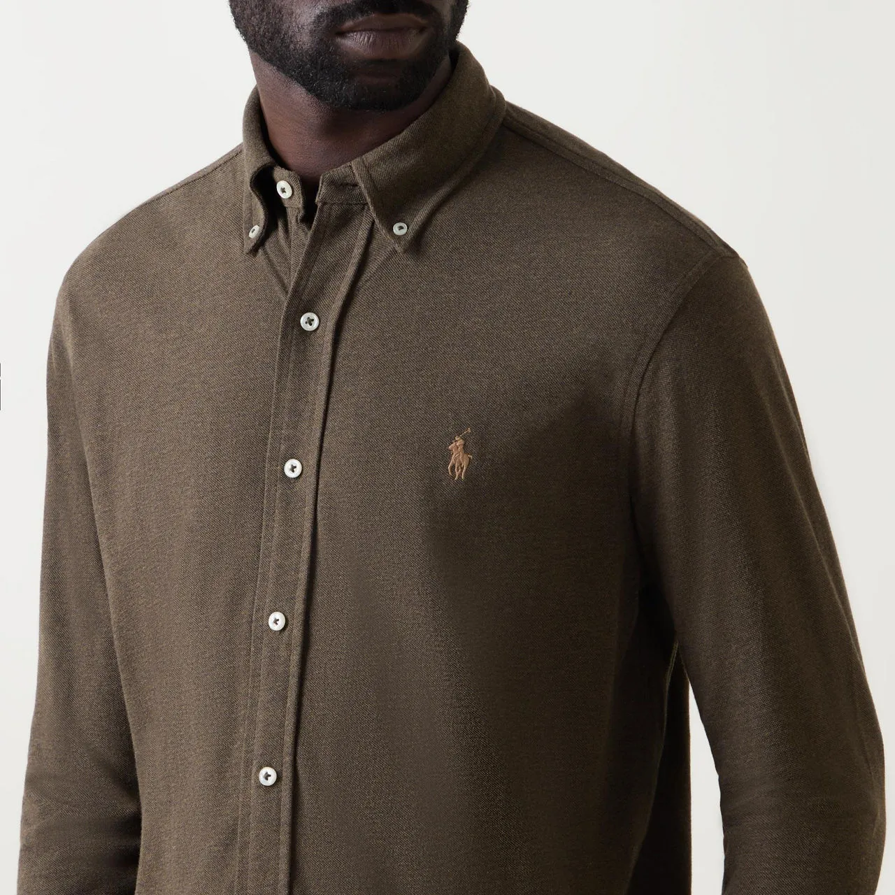 POLO RALPH LAUREN The Sustainable Edit Featherweight Logo Casual Shirt - Olive