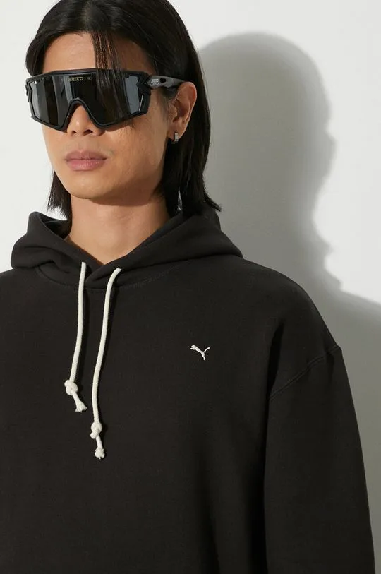 Puma cotton sweatshirt men's black color