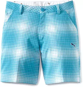 Puma Golf Boy's Ombre Plaid Bermuda