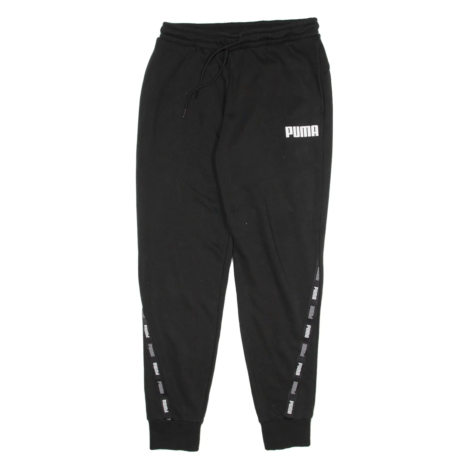 PUMA Mens Joggers Black Tapered M W34 L30