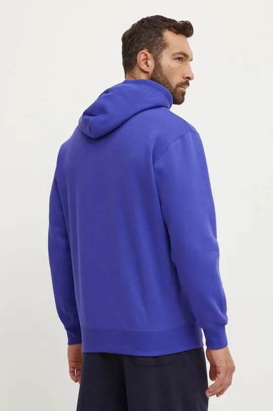 Puma sweatshirt Classics men's violet color hooded with a print 535596