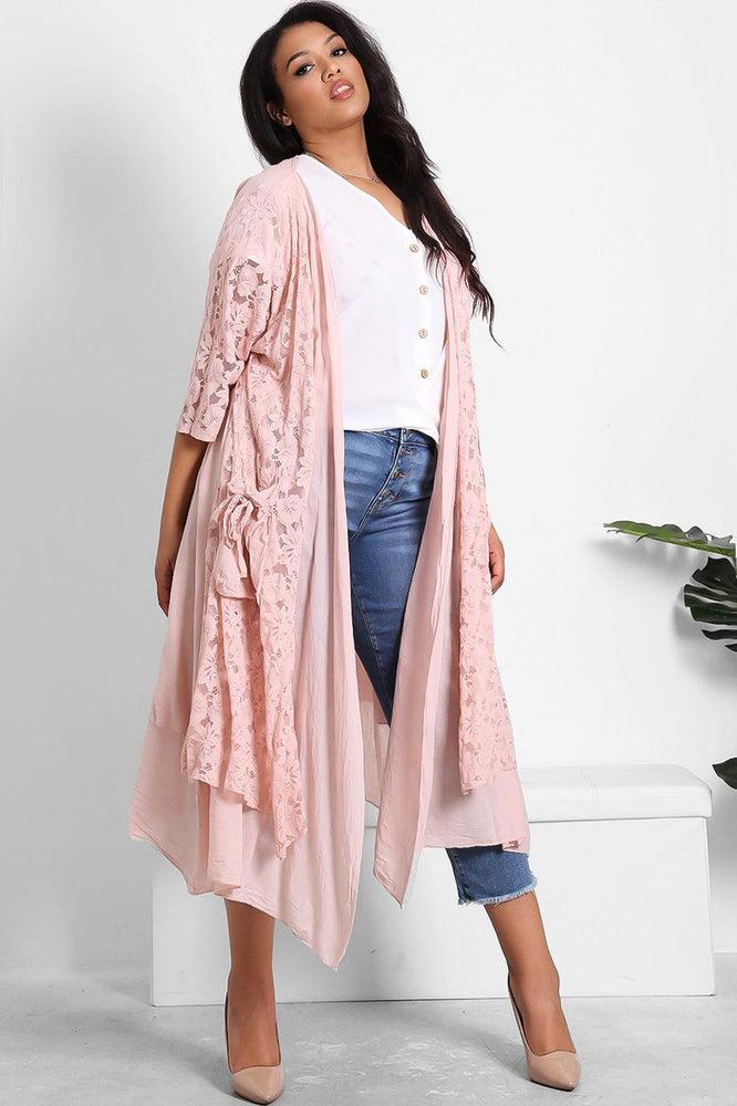 Pure Cotton Lace Overlay Cardigan