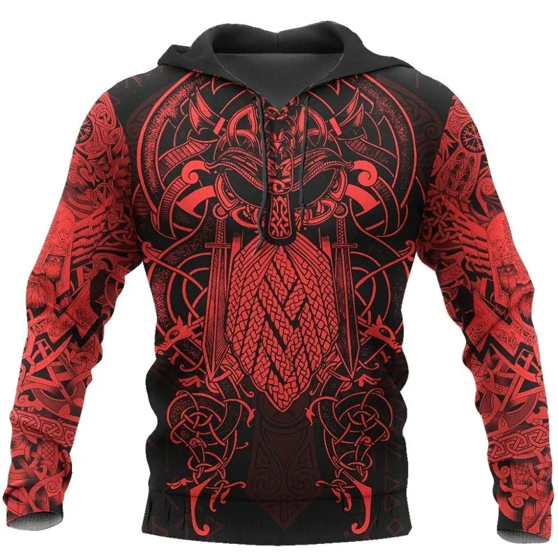 Raven Vikings 3D Printed Hoodie for Men and Women / Fashion Unisex Casual Top