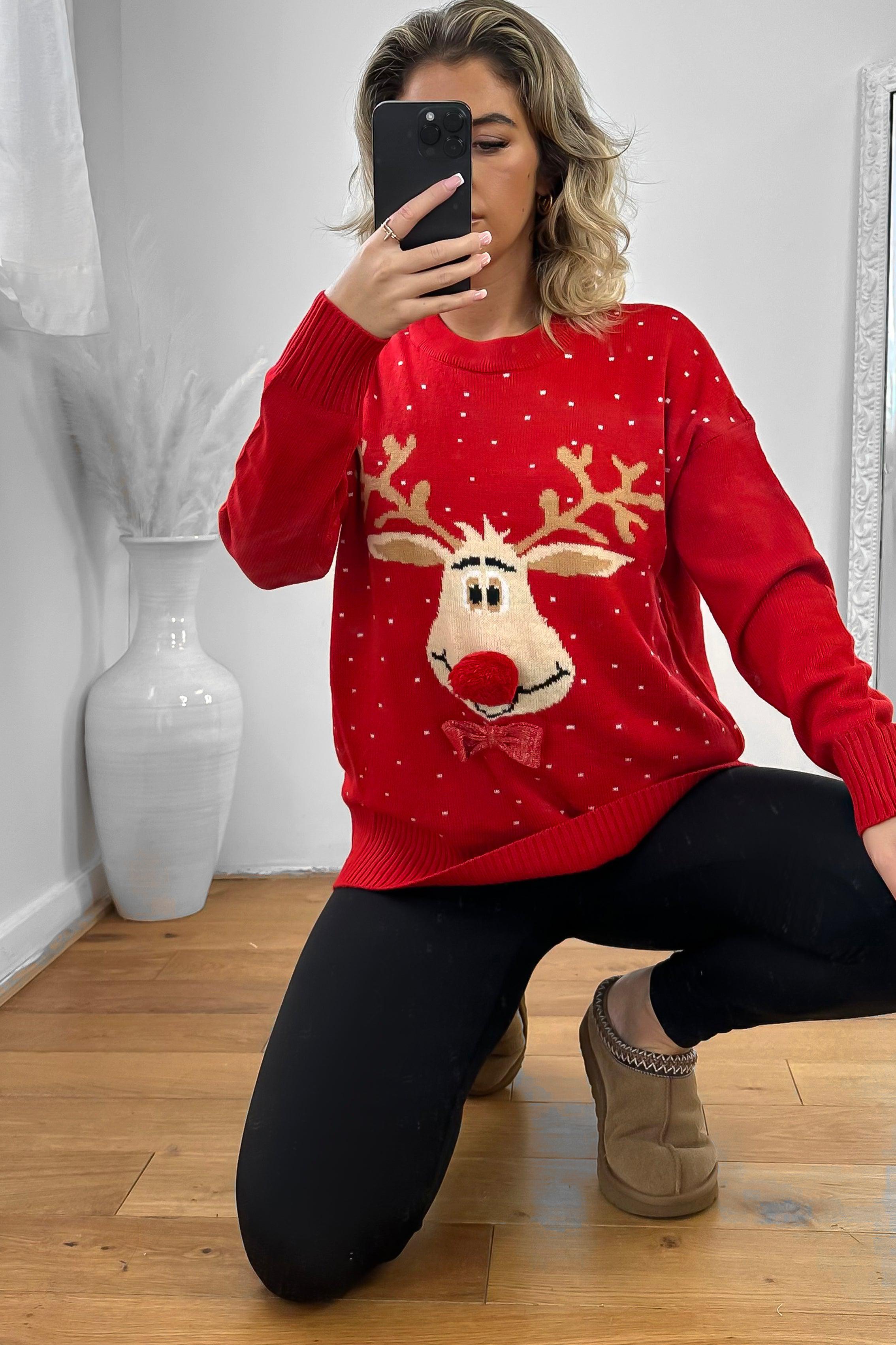 Red Rudolph Christmas Pullover