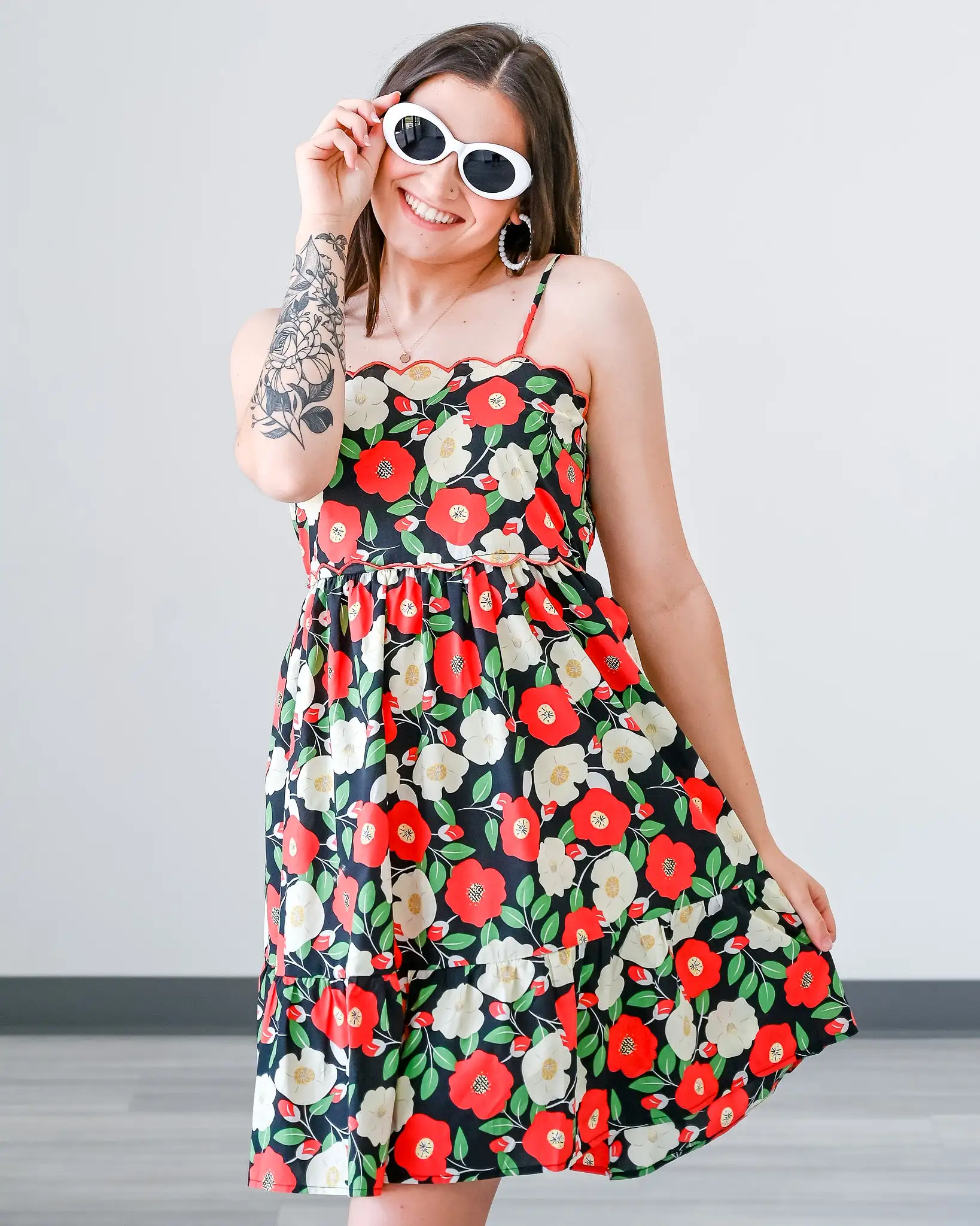 S-3X Cheekwood Floral Mini Dress