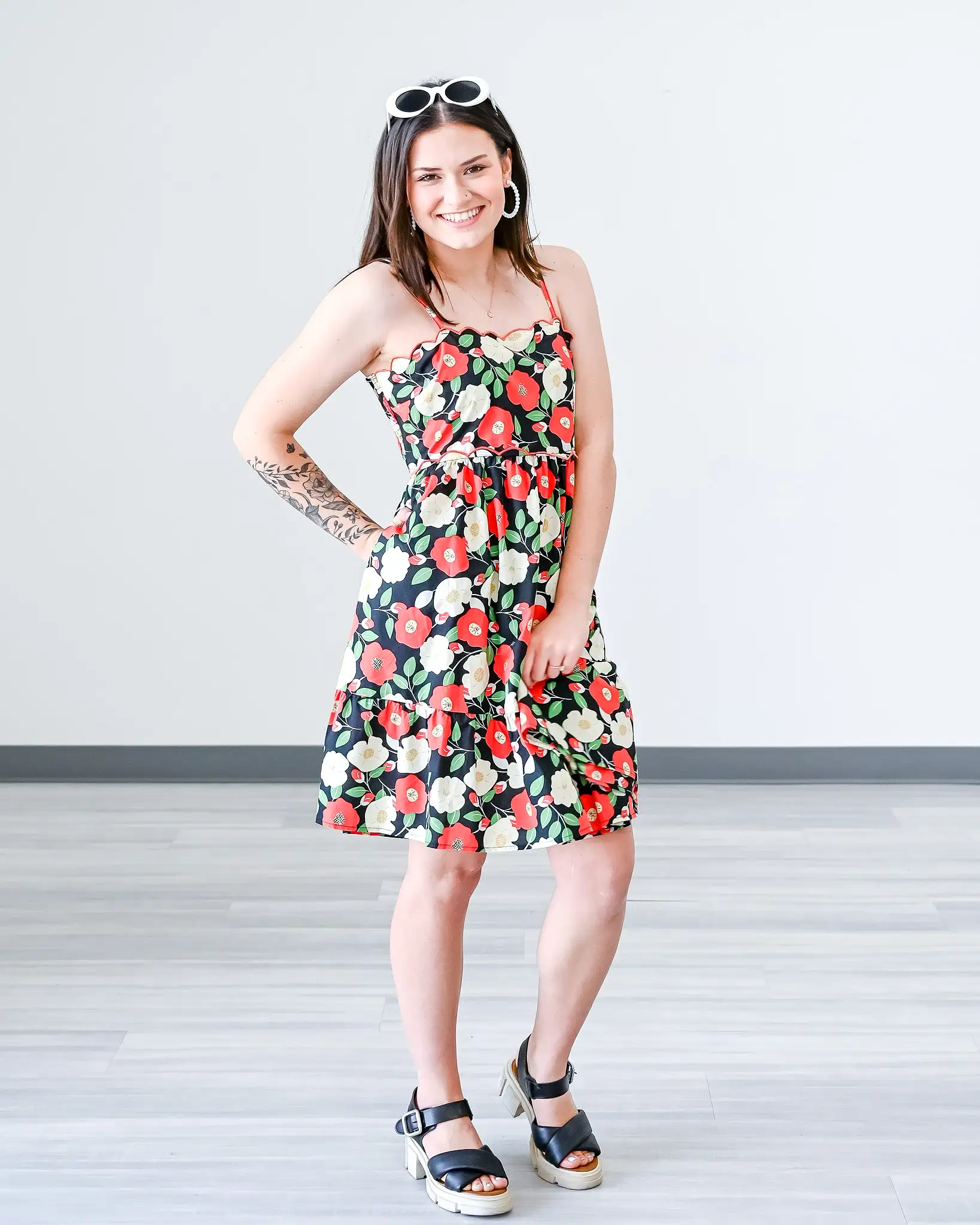 S-3X Cheekwood Floral Mini Dress