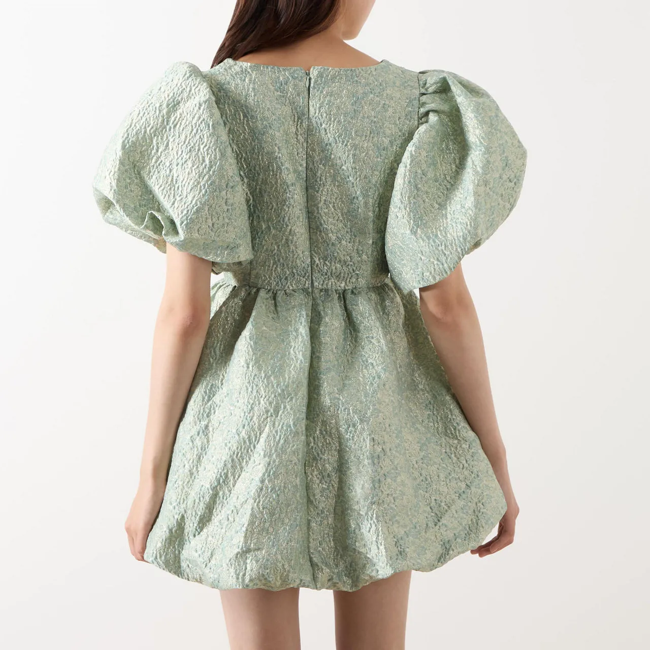 SISTER JANE Edan Jacquard Mini Dress - Green