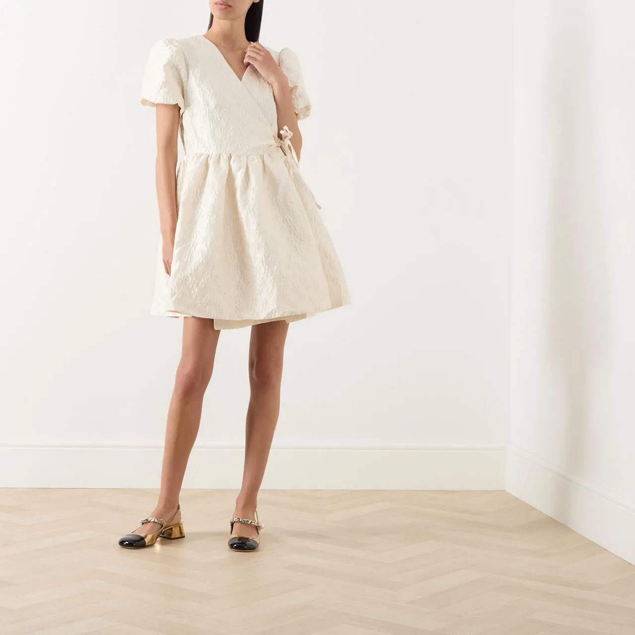 SISTER JANE Lilith Jacquard Mini Dress - Cream