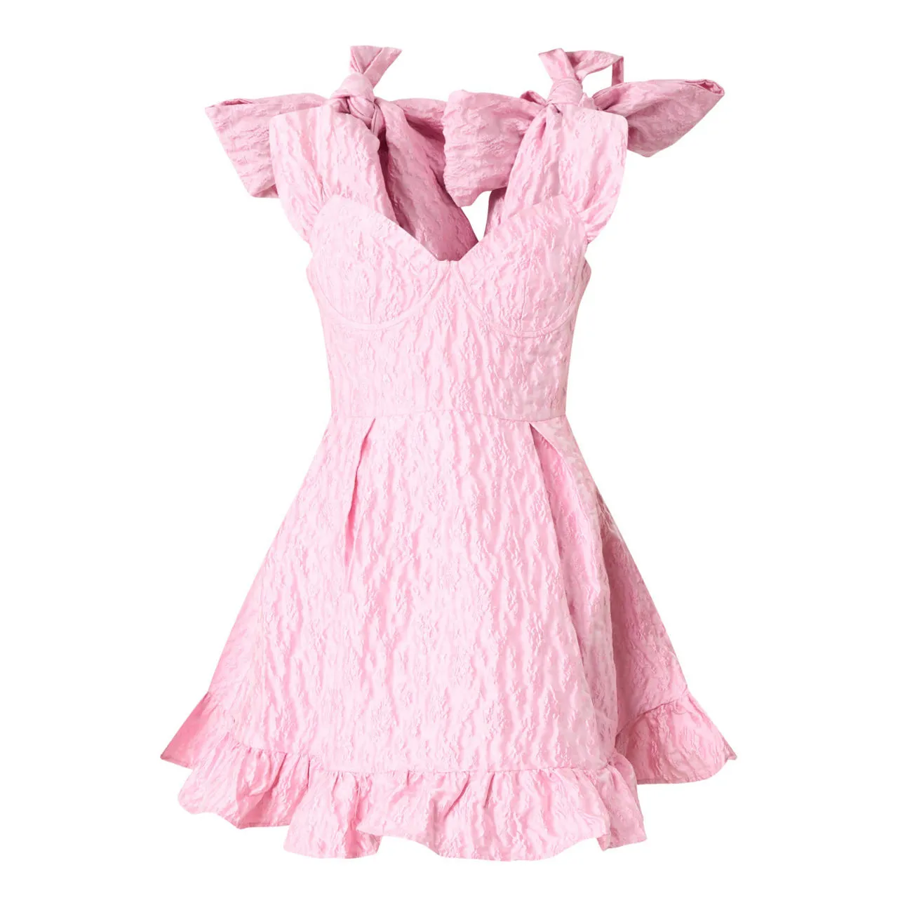 SISTER JANE Reins Bow Mini Dress - Pink