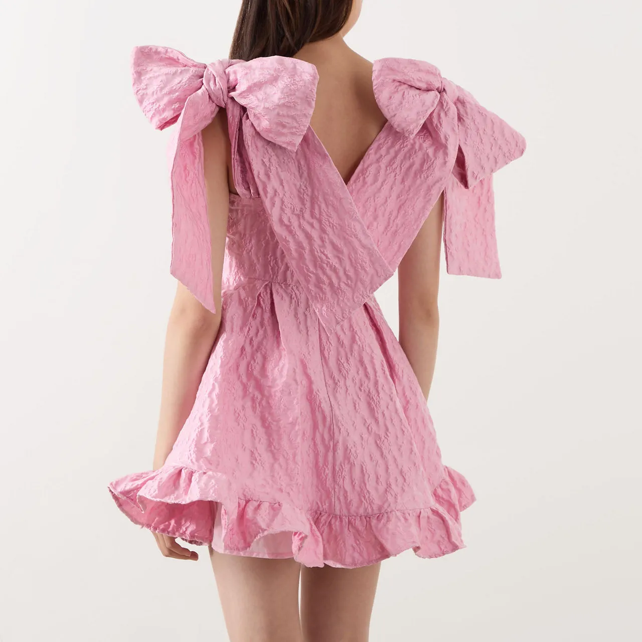 SISTER JANE Reins Bow Mini Dress - Pink