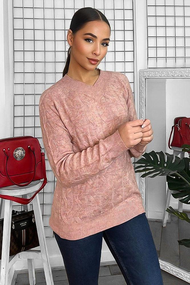 Soft Braid Knit Fisherman Style Pullover