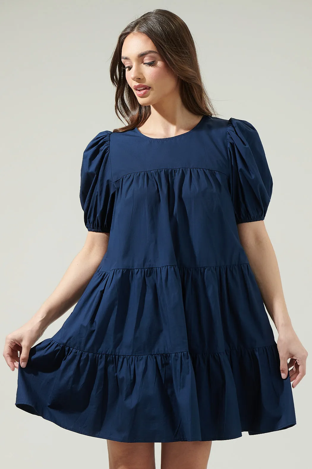 Soledad Puff Sleeve Tiered Mini Dress