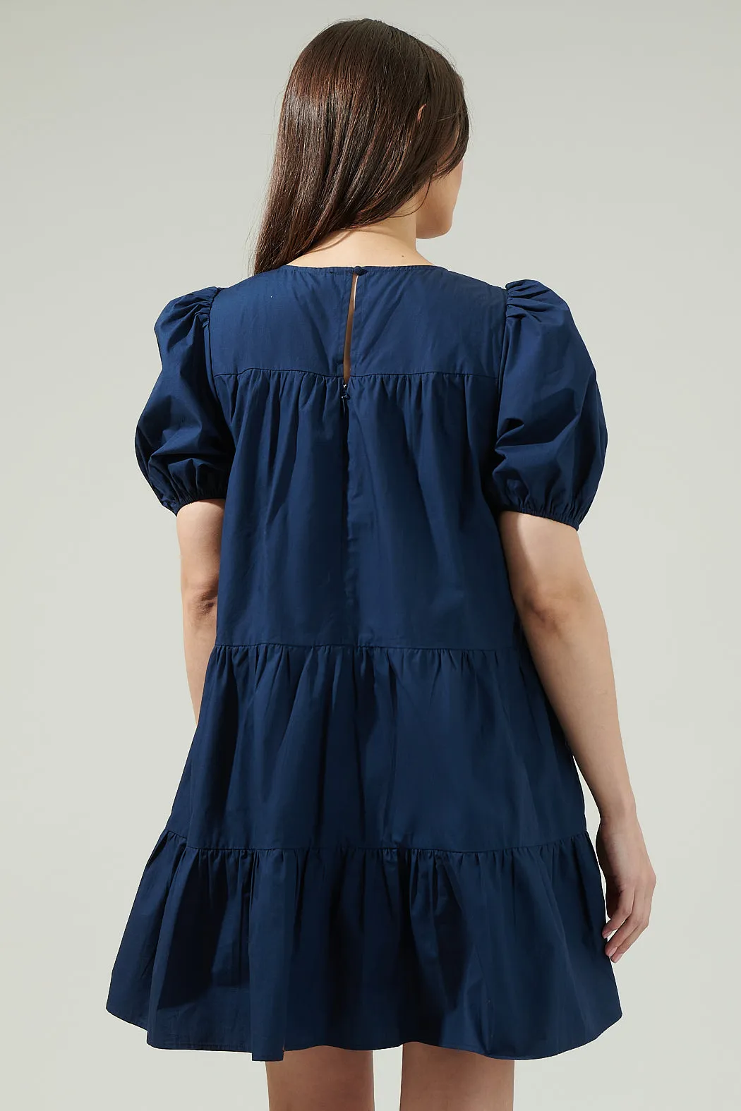 Soledad Puff Sleeve Tiered Mini Dress