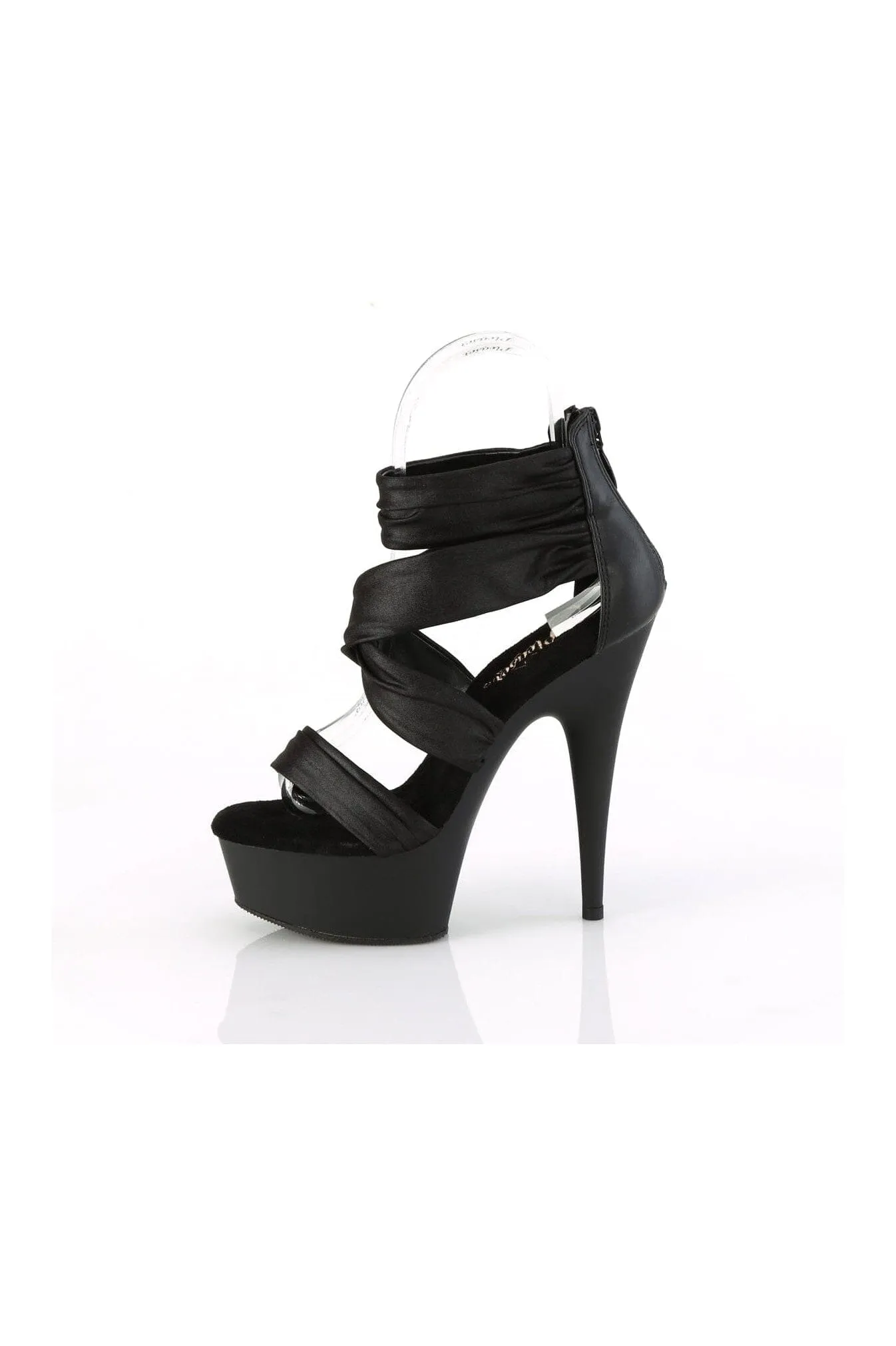 SS-DELIGHT-620 Black Faux Leather Sandal