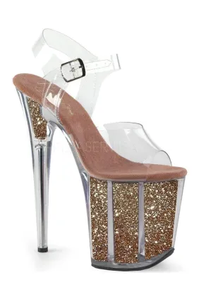 SS-FLAMINGO-808G Platform Sandal | Clear Vinyl