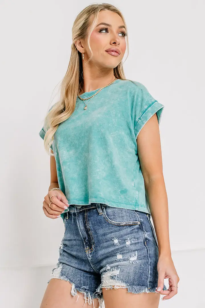 Sunny Days Crop Top | Blue Lagoon