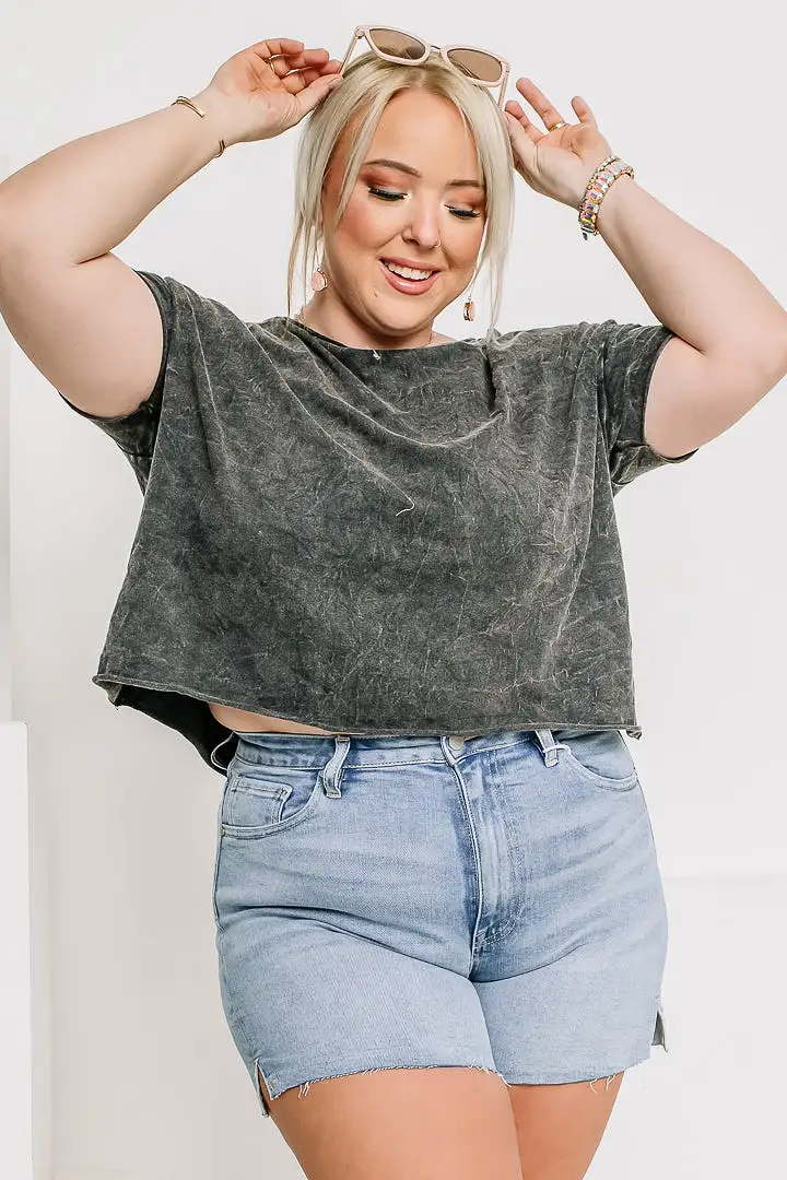 Sunny Days Crop Top | Charcoal