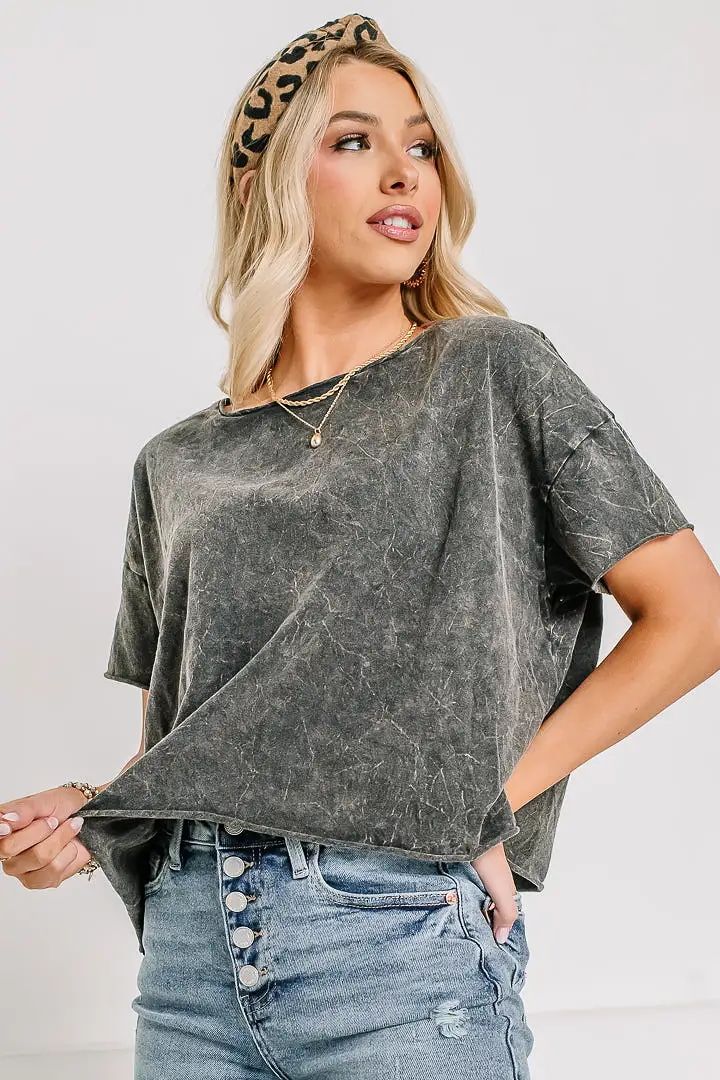 Sunny Days Crop Top | Charcoal