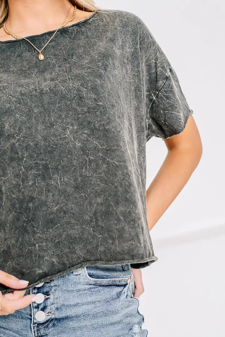 Sunny Days Crop Top | Charcoal