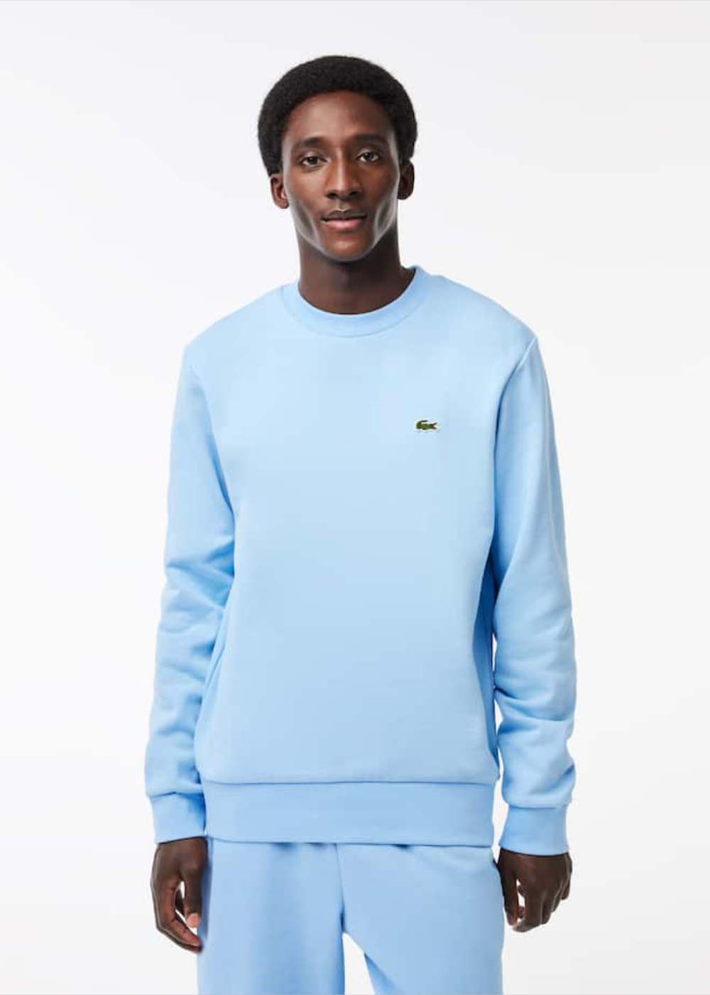 Sweat-shirt Lacoste iconique bleu ciel