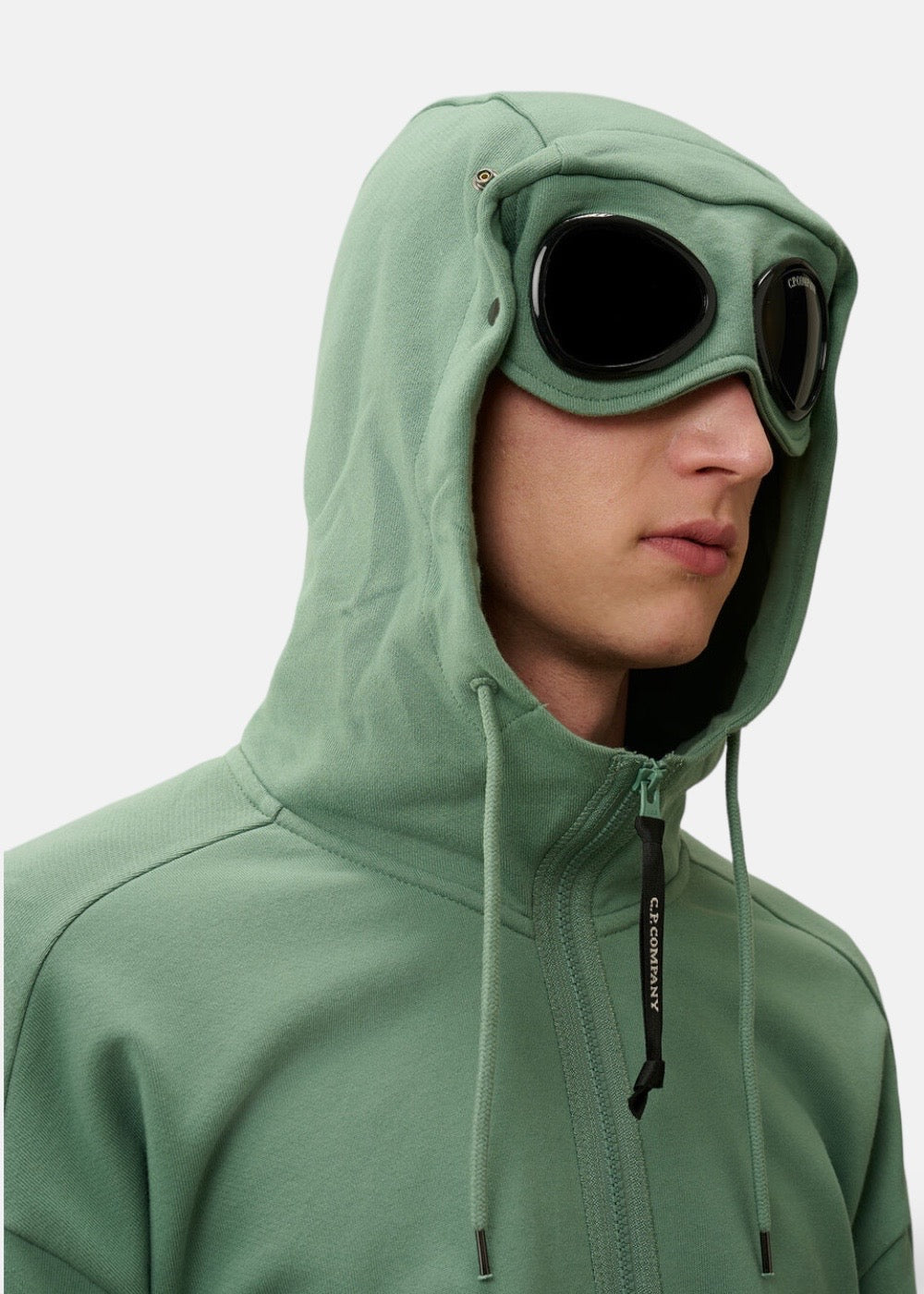 Sweat-shirt zippé C.P. Company goggle agave