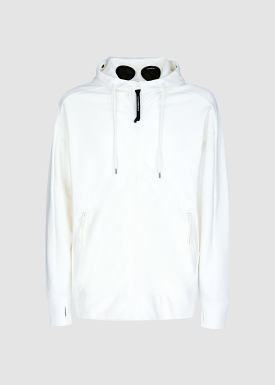 Sweat-shirt zippé C.P. Company goggle blanc