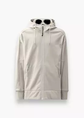 Sweat-shirt zippé C.P. Company goggle drizzle gris