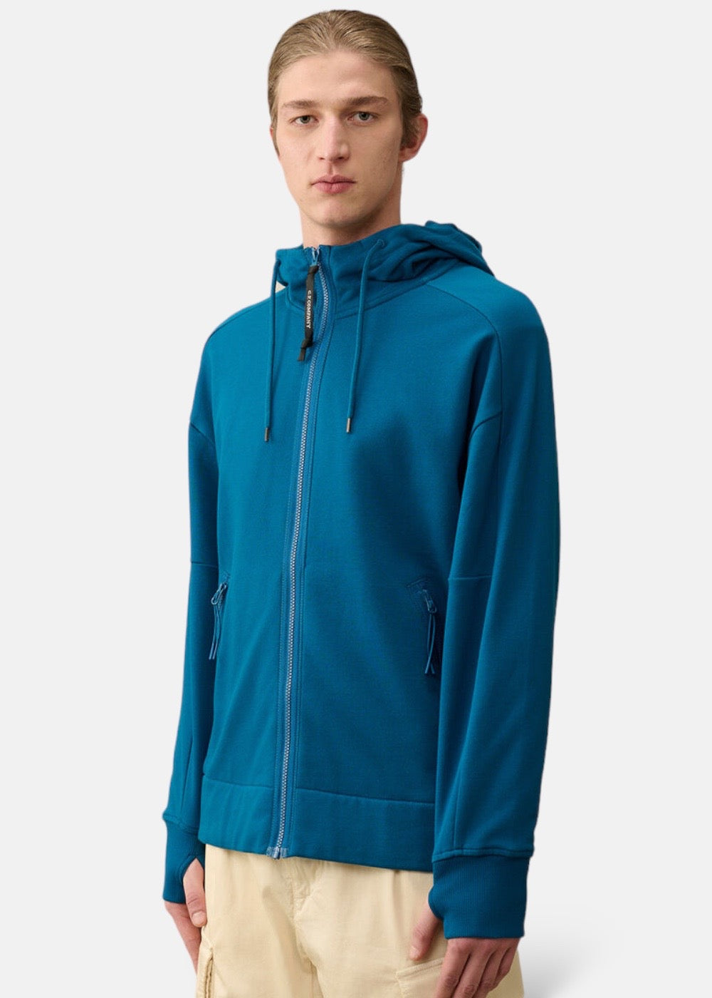 Sweat-shirt zippé C.P. Company goggle ink bleu